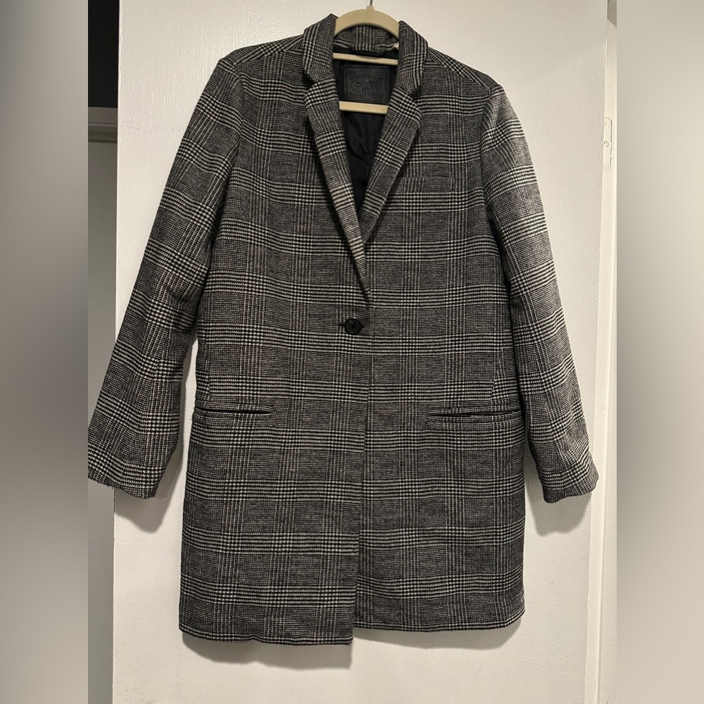 ⚫️Levis Houndstooth Wool Cocoon coat Jacket ⚫️